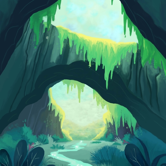 Hand Crafted Other - Ravine with a river